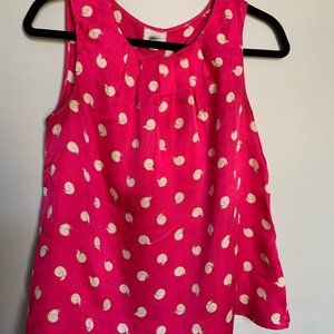 Hot Pink Silk Blouse Tank Anthropologie